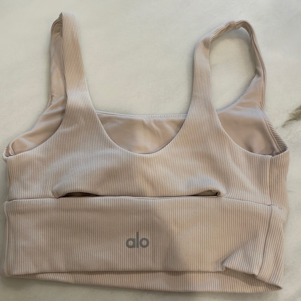Alo Slit Bra in bone size small